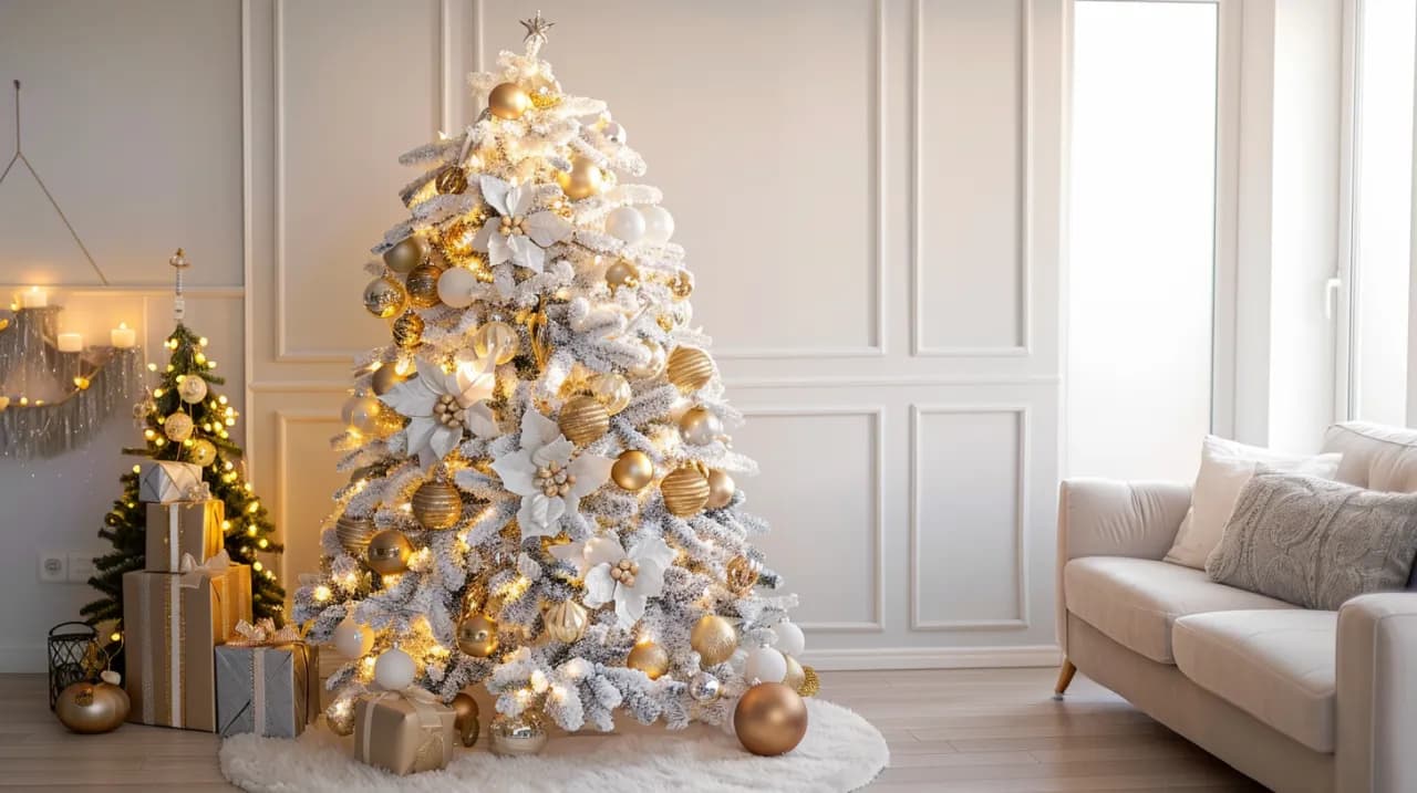 Biało-różowa choinka: Jak udekorować ją, by była delikatna i urocza?