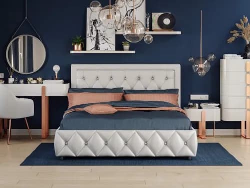 Granatowo-biała sypialnia: Jak stworzyć elegancki kontrast?