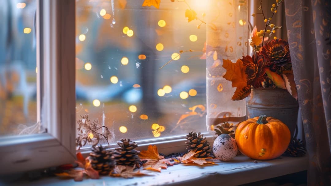 Ozdoby na okna jesienią i wiosną: 7 sezonowych dekoracji