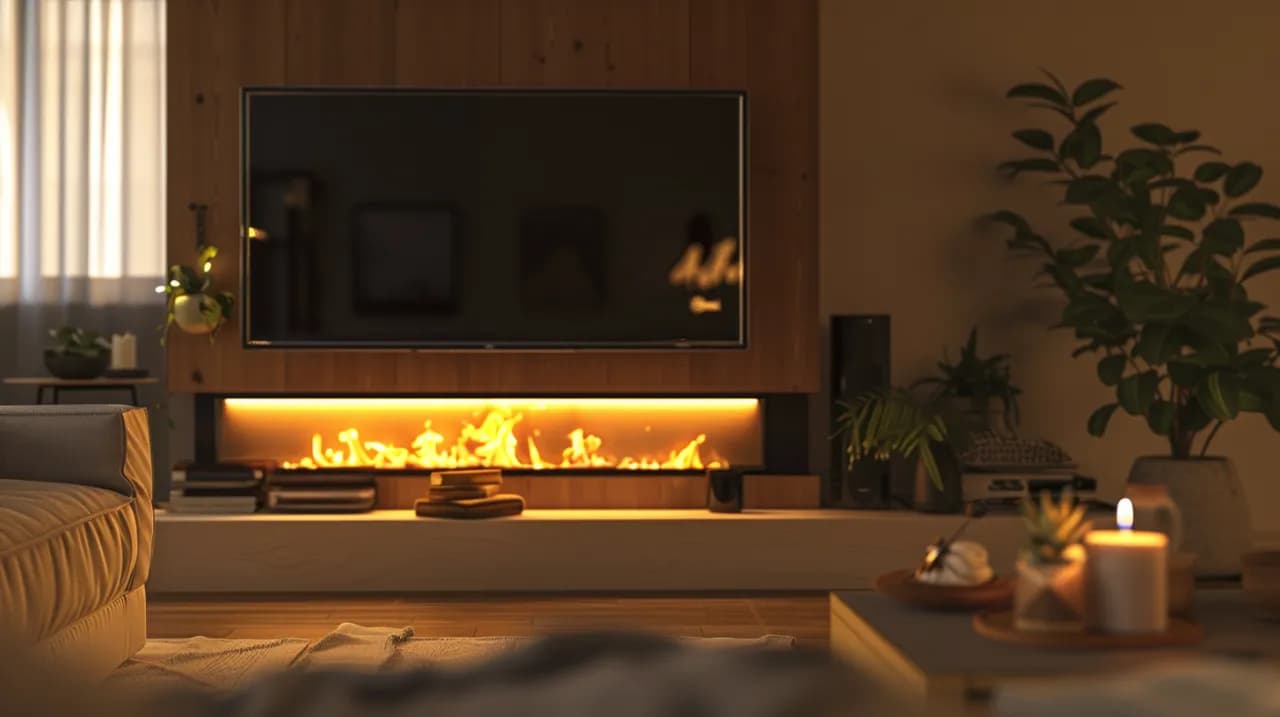 Mały salon z kominkiem i TV: Jak urządzić wnętrze?