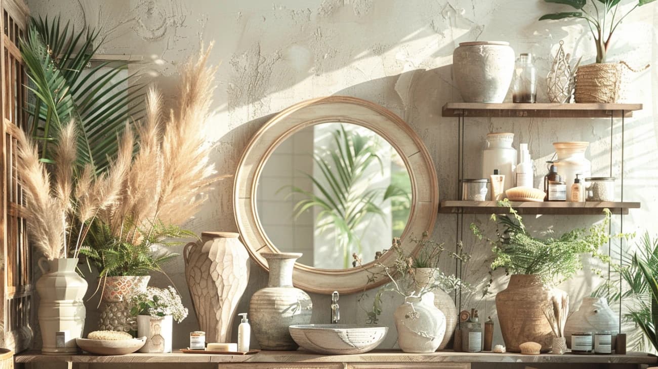 Ozdoby do łazienki na półki i ściany: 7 pomysłów