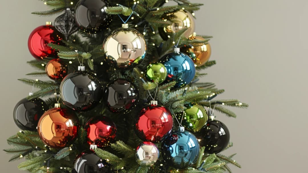 Choinka z czarnymi bombkami: Jaki kolor do nich dobrać?