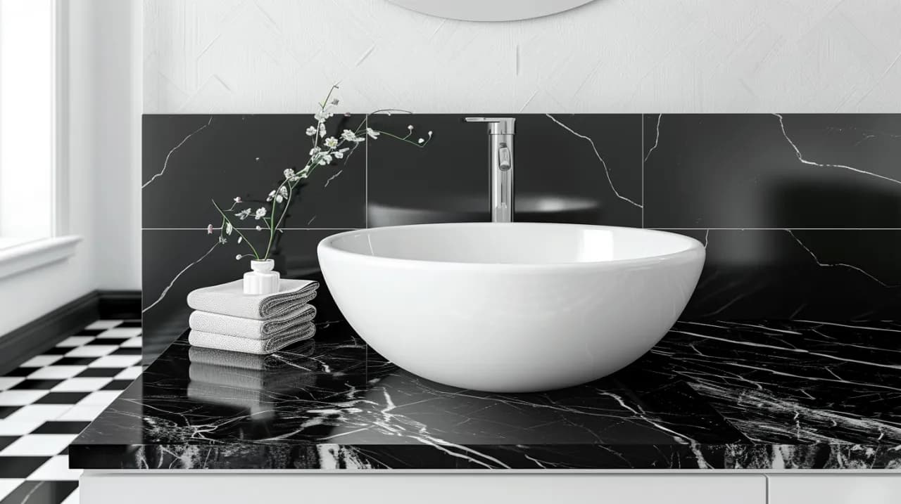Czarno-biała łazienka: Jak zaaranżować eleganckie wnętrze?
