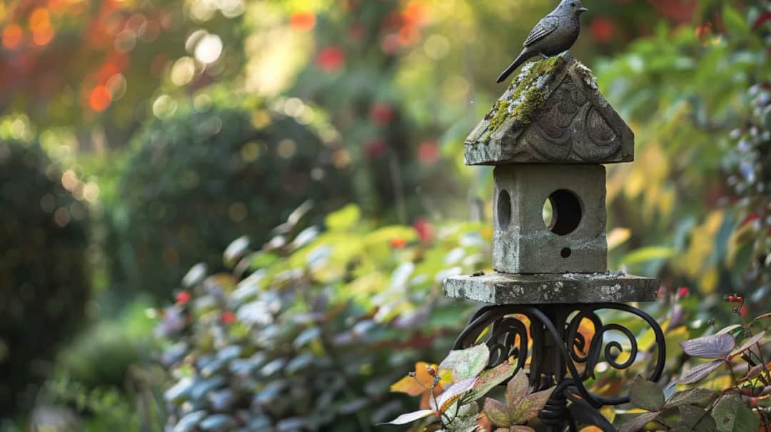 Ozdoby ogrodowe z kamienia i metalu: 8 inspiracji